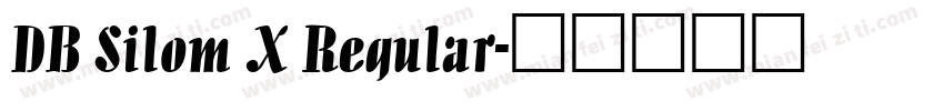 DB Silom X Regular字体转换